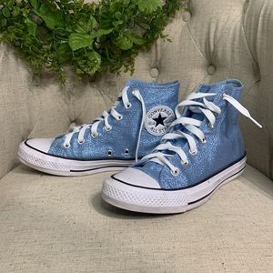New✨ Blue Sparkle Converse.